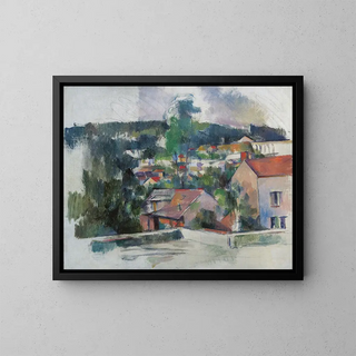 pejzaż - Paul Cézanne — oprawiony obraz na ścianie