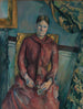 Madame Cézanne Hortense Fiquet 1850-1922 w czerwonej sukni - Paul Cézanne — widok dzieła