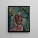 Madame Cézanne Hortense Fiquet 1850-1922 w czerwonej sukni - Paul Cézanne — oprawiony obraz na ścianie