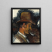 Mężczyzna z fajką - Paul Cézanne — oprawiony obraz na ścianie