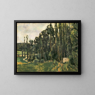 Les peupliers - Paul Cézanne — oprawiony obraz na ścianie