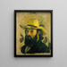 Autoportret w kapeluszu słomkowym - Paul Cézanne — oprawiony obraz na ścianie