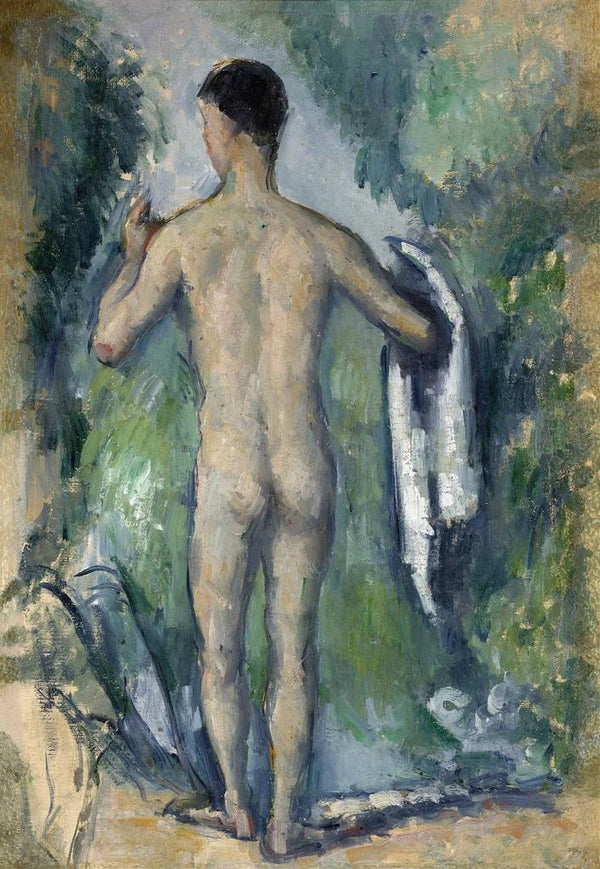 Baigneuse debout vue de dos - Paul Cézanne — oprawiony obraz na ścianie