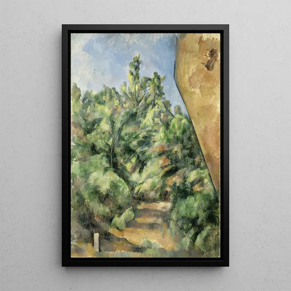 Czerwista skała - Paul Cézanne — oprawiony obraz na ścianie