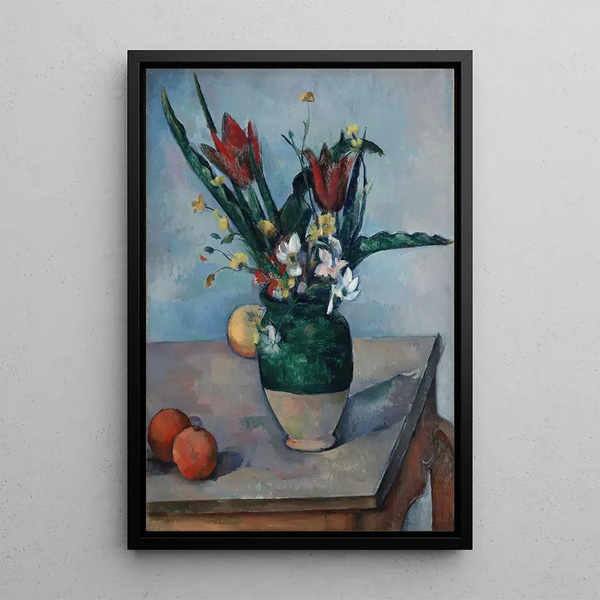 Le vase de tulipes - Paul Cézanne — oprawiony obraz na ścianie