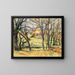Drzew i domów w pobliżu Jas de Bouffan - Paul Cézanne — oprawiony obraz na ścianie