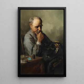 Paul E Harney - Old Man Mending.webp