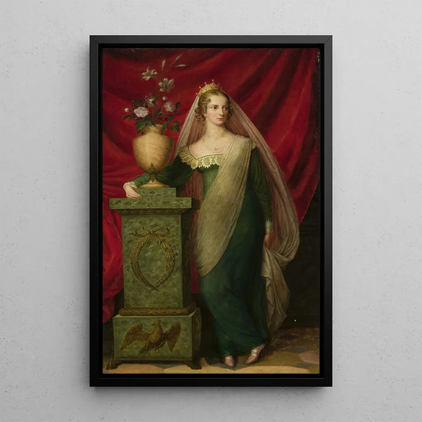 Portret księżniczki - Paul Ernst Gebauer — oprawiony obraz na ścianie
