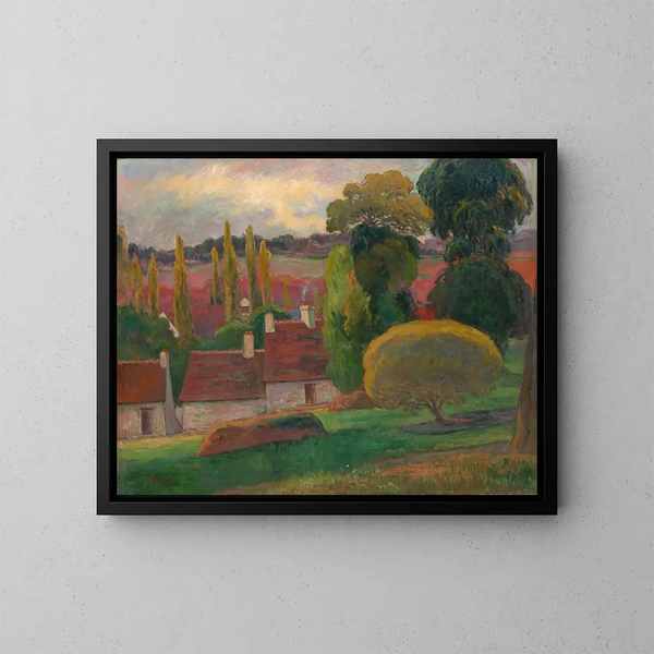 Une ferme en Bretagne - Paul Gauguin — oprawiony obraz na ścianie