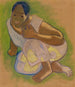 Kobieta tahitańska klęcząca - Paul Gauguin — widok dzieła