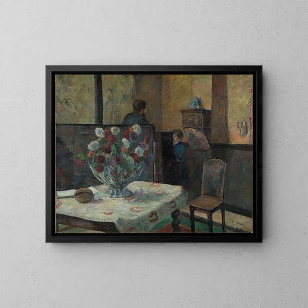 Wnętrze - Paul Gauguin — oprawiony obraz na ścianie