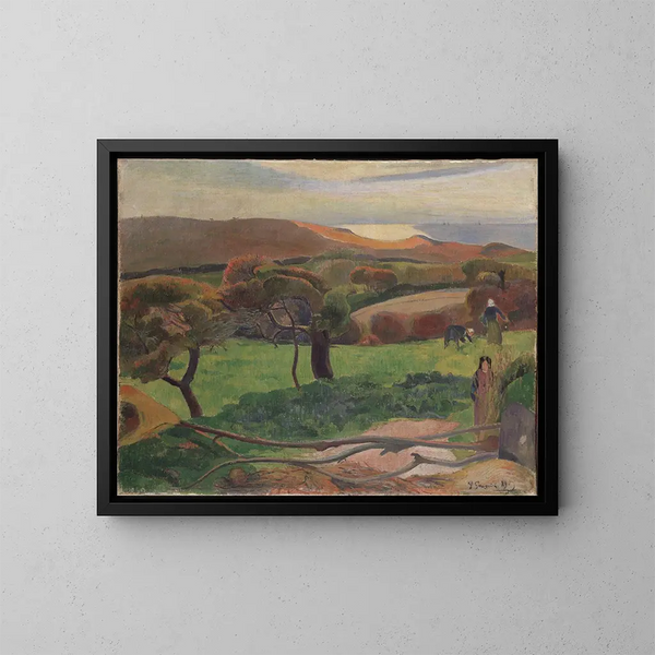pejzażu Bretanii - Paul Gauguin — oprawiony obraz na ścianie