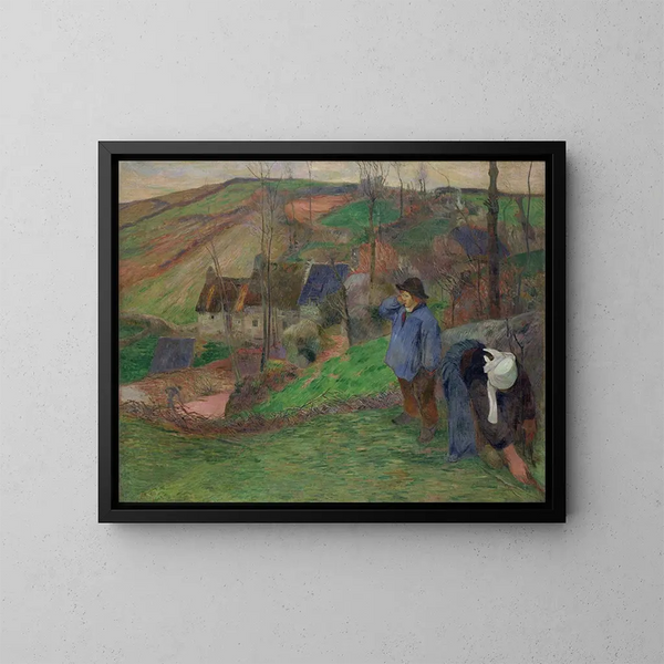 Krajobraz Bretanii - Paul Gauguin — oprawiony obraz na ścianie