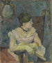 Madame Mette Gauguin w sukni wieczorowej - Paul Gauguin — widok dzieła