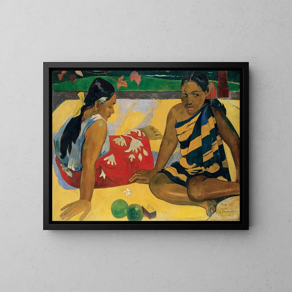 Parau Api Jakie nowości - Paul Gauguin — oprawiony obraz na ścianie