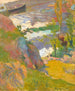 Rybak i kąpiących się na Aven - Paul Gauguin — widok dzieła