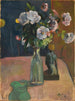 Róże i statuetka - Paul Gauguin — widok dzieła