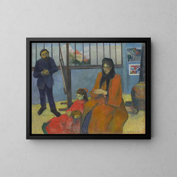 L'atelier de Schuffenecker - Paul Gauguin — oprawiony obraz na ścianie