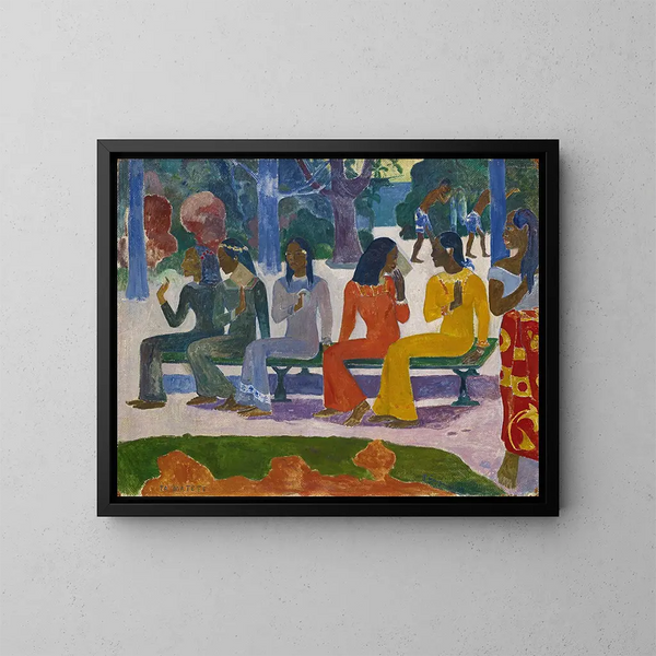Le marché - Paul Gauguin — oprawiony obraz na ścianie