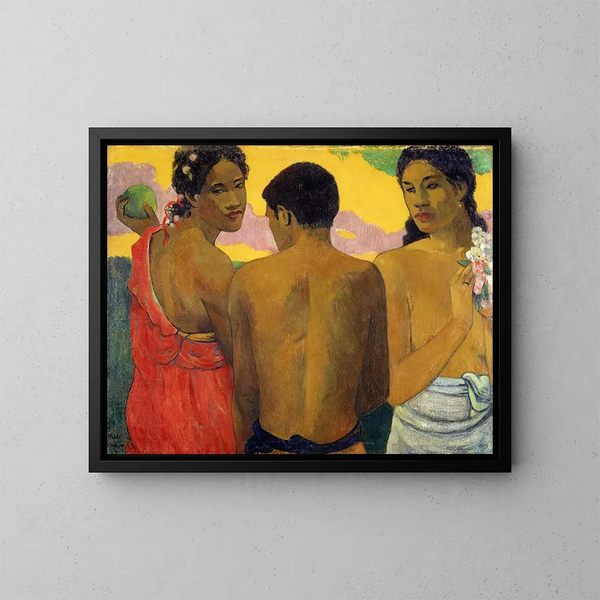 Trzy Tahitanki - Paul Gauguin — oprawiony obraz na ścianie