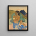 Dwie tahitańskie kobiety na krajobrazie - Paul Gauguin — oprawiony obraz na ścianie