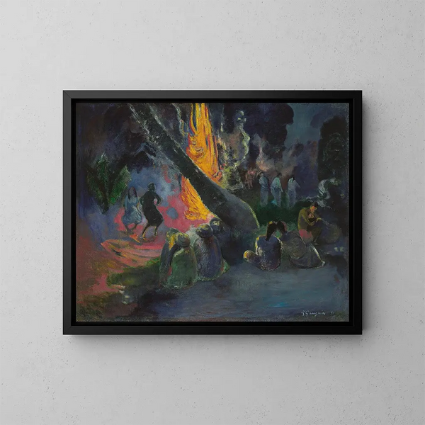 Upa Upa, taniec ognia - Paul Gauguin — oprawiony obraz na ścianie