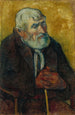Stary mężczyzna z kijem - Paul Gauguin — widok dzieła