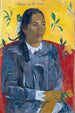 Kobieta z kwiatem - Paul Gauguin — widok dzieła