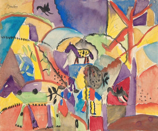 Kompozycja z końmi - Paul Gauguin — widok dzieła