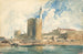 La Tour de Constance, Aigues-Mortes - Paul Huet — widok dzieła