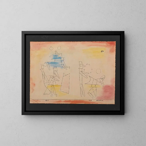 Akrobaci - Paul Klee — oprawiony obraz na ścianie