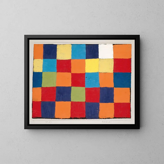 Nuancier Qu 1 - Paul Klee — oprawiony obraz na ścianie