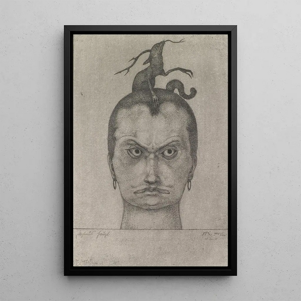 Tête Menaçante - Paul Klee — oprawiony obraz na ścianie