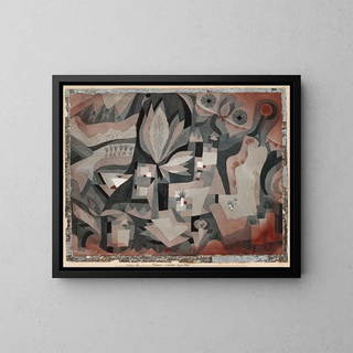 Ogród suchy - Paul Klee — oprawiony obraz na ścianie
