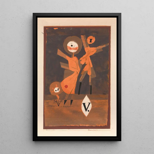 Rodzina Kwiatów V - Paul Klee — oprawiony obraz na ścianie