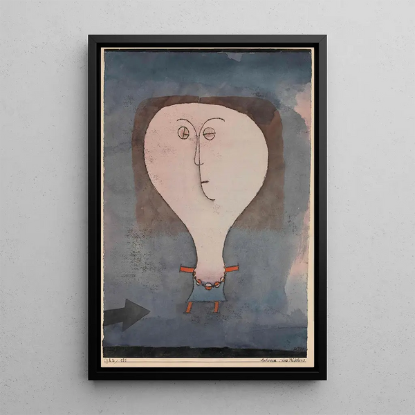 Strach dziewczyny - Paul Klee — oprawiony obraz na ścianie