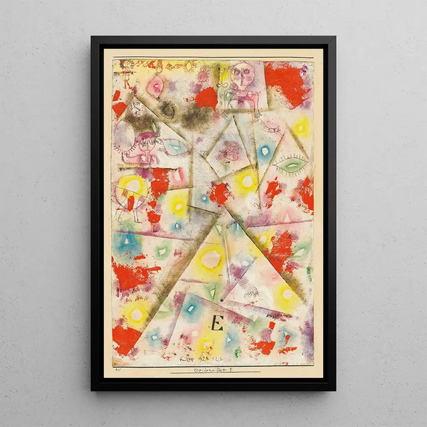 Pamiątkowy E - Paul Klee — oprawiony obraz na ścianie