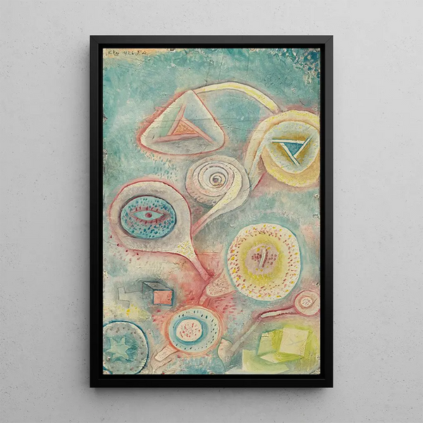 Mały Martwy Natury z Kwiatami - Paul Klee — oprawiony obraz na ścianie