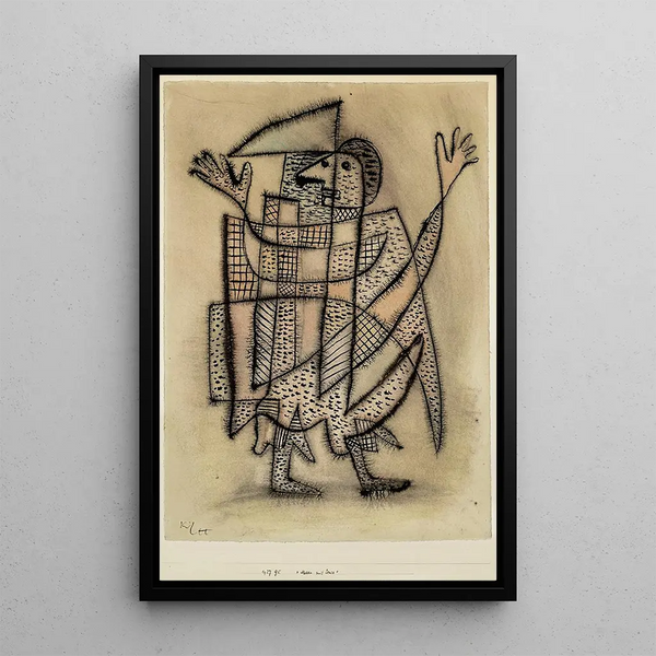 Maski z Faux - Paul Klee — oprawiony obraz na ścianie