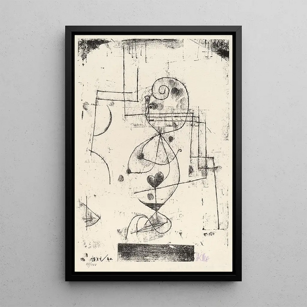 Królowa serc - Paul Klee — oprawiony obraz na ścianie