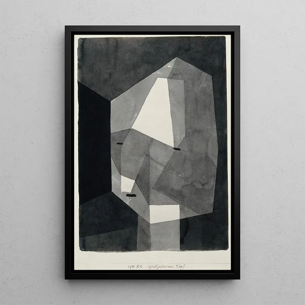 Tête grossièrement taillée - Paul Klee — oprawiony obraz na ścianie