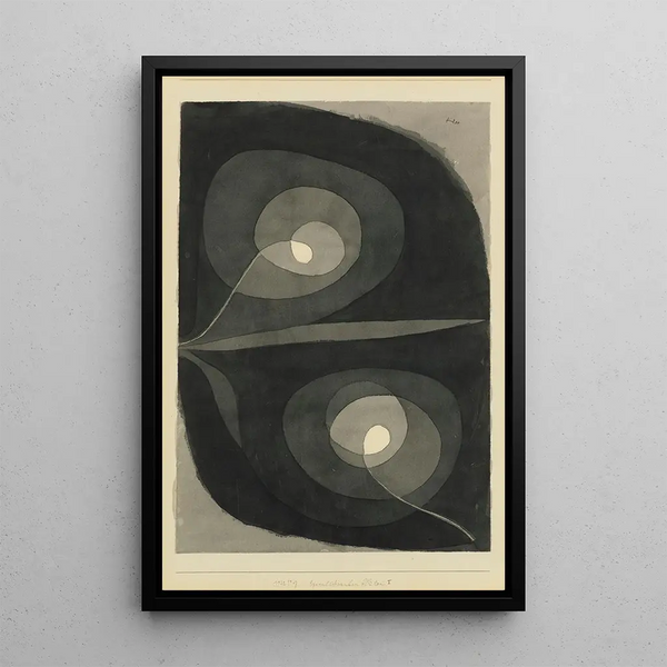 Spiralne kwiaty I - Paul Klee — oprawiony obraz na ścianie