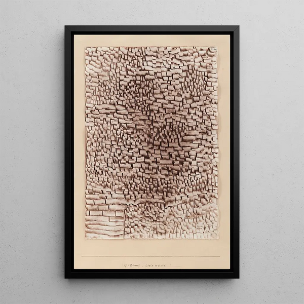 Pustynia kamieni - Paul Klee — oprawiony obraz na ścianie