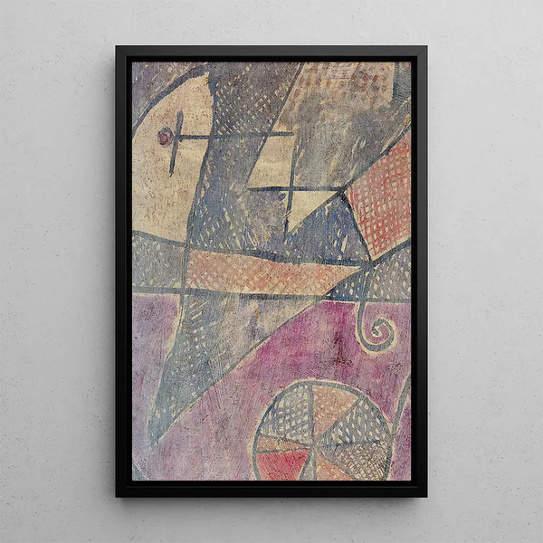 Miasto uderzone - Paul Klee — oprawiony obraz na ścianie