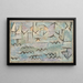 Rzeka Renu w Duisburgu - Paul Klee — oprawiony obraz na ścianie