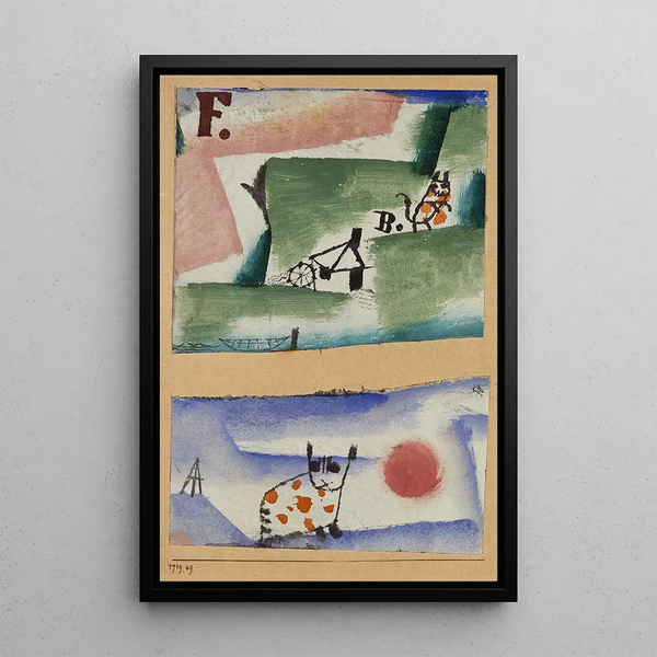 Terytorium kotów - Paul Klee — oprawiony obraz na ścianie