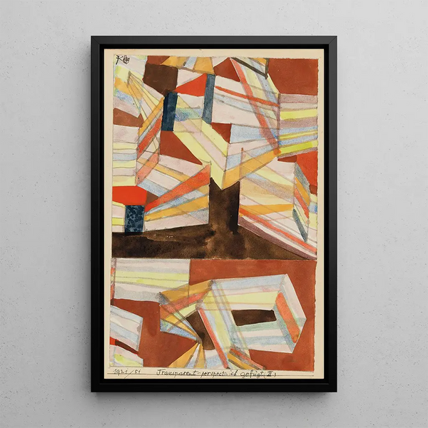 Zestawienie przezroczysto-perspektywiczne II - Paul Klee — oprawiony obraz na ścianie