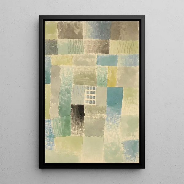 Pierwszy dom na osiedlu - Paul Klee — oprawiony obraz na ścianie