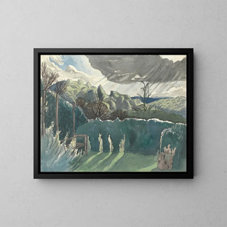 pejzaż - Paul Nash — oprawiony obraz na ścianie