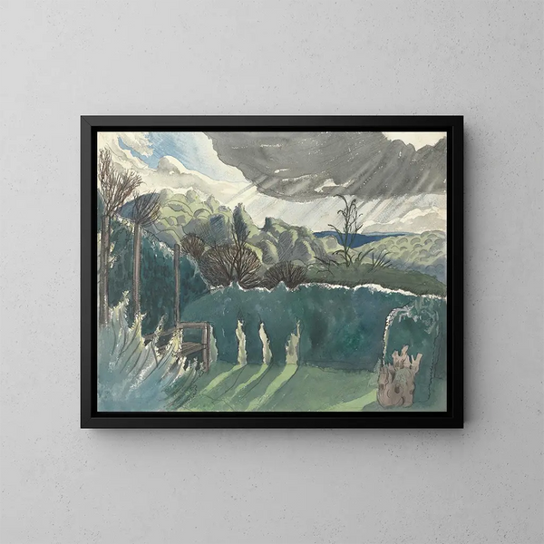 pejzaż - Paul Nash — oprawiony obraz na ścianie